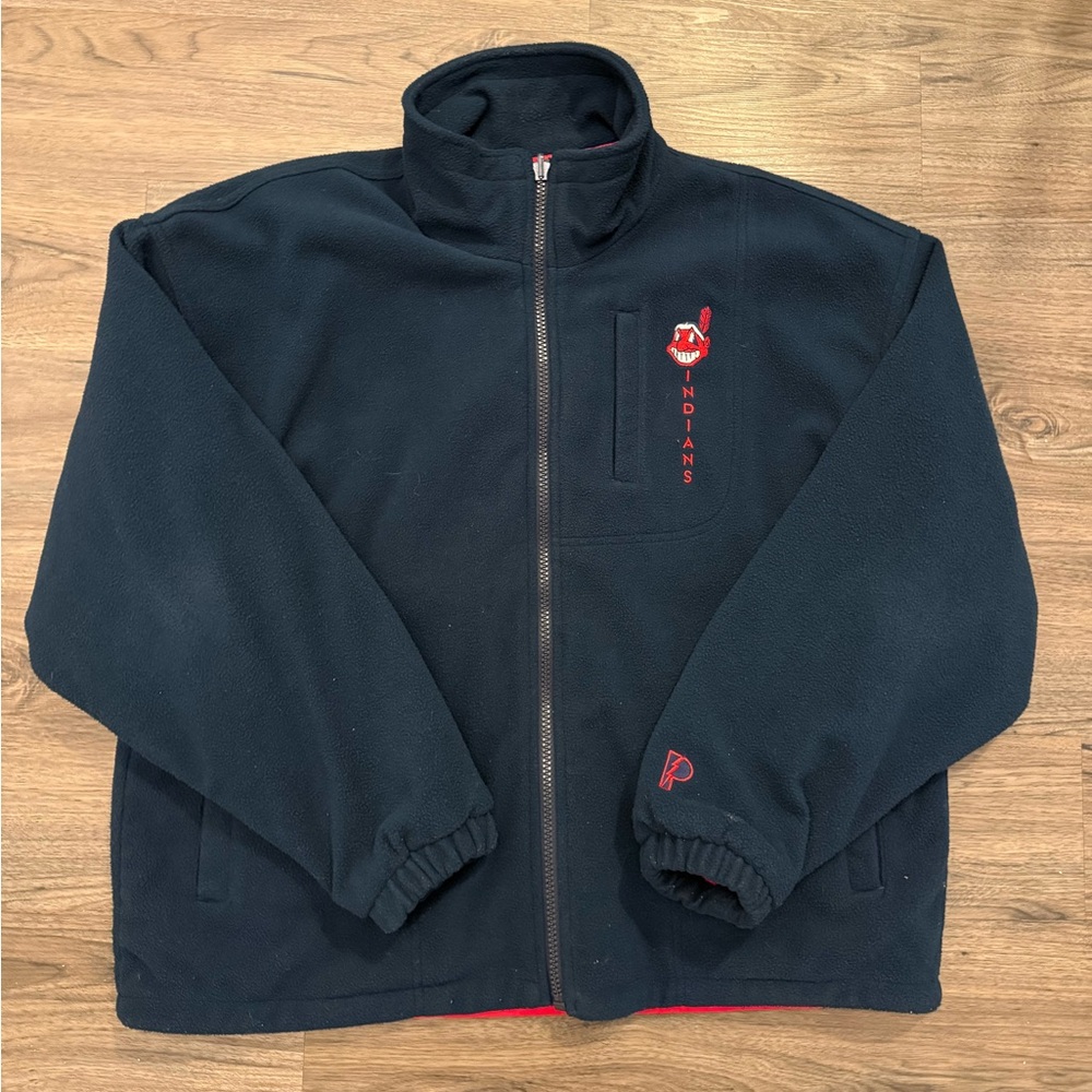 Vintage Cleveland Indians Chief Wahoo Pro Player Full Zip Windbreaker Jacket L